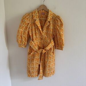 LHD Casitas Mini Dress Yellow Abstract 8